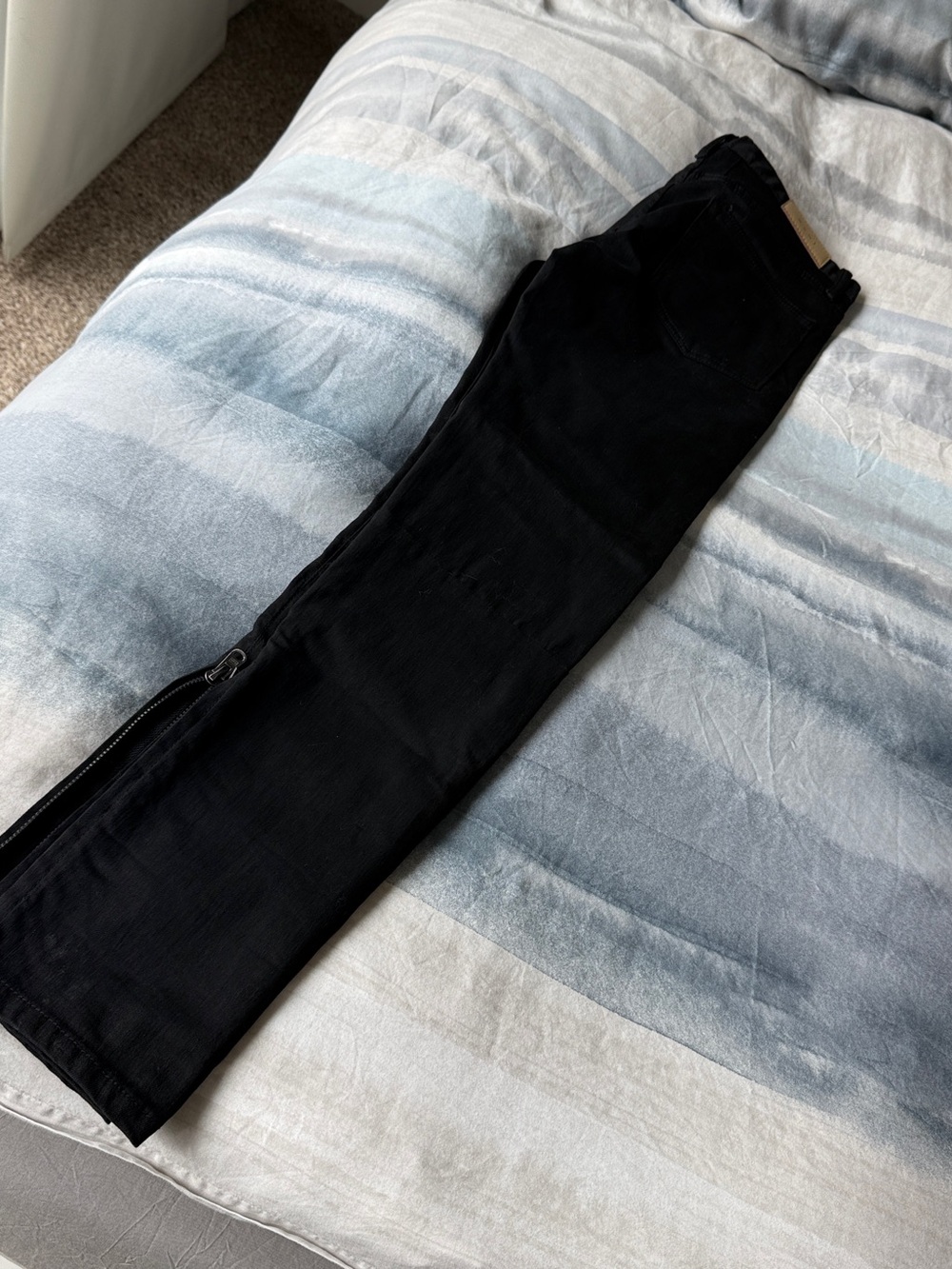 MNML Black Skinny Stretch Jeans with Side Zippers - Picture 8 of 14
